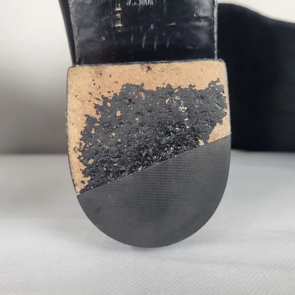 Tory Burch Simone Riding Boots Sz 7.5M Over The Knee Equestrian Black Leather