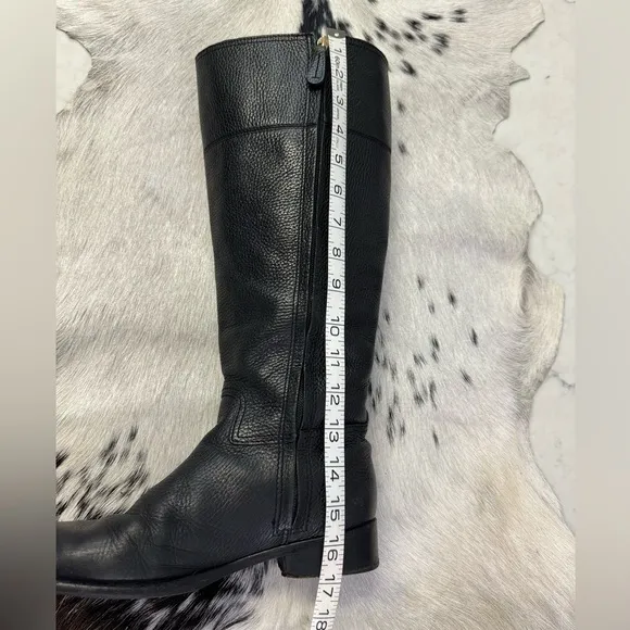 Tory Burch Tall Riding Black Boots Size 7M