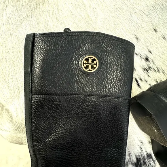 Tory Burch Tall Riding Black Boots Size 7M