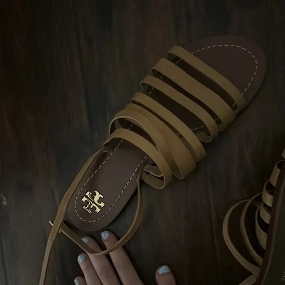 Tory Burch Tan Strappy Sandals