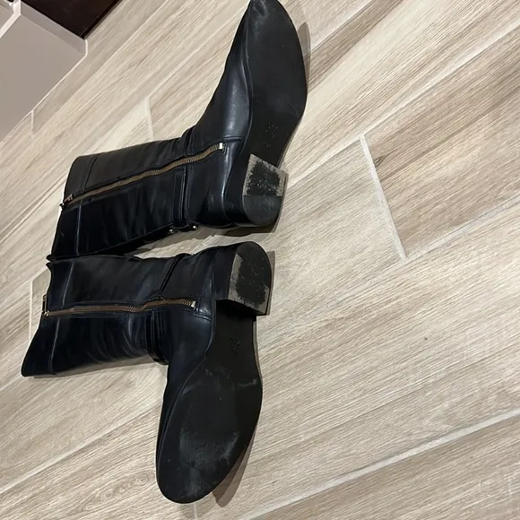 Tory Burch veg leather Black riding boots size 6.5, Stunning Blair Riding Boots