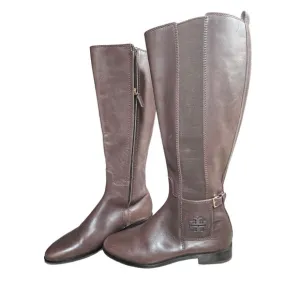Tory Burch Wyatt 2 Brown Leather Riding Knee-High Boots Wmns Sz 7.5