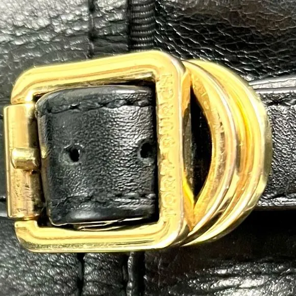 Tory Burch Teresa Black Leather Riding Boots