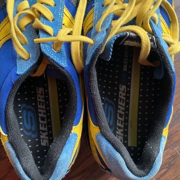 Trade 92 Mark Skechers Men's 10.5 Urban Cleat Golf Athletic Sneakers blue yellow
