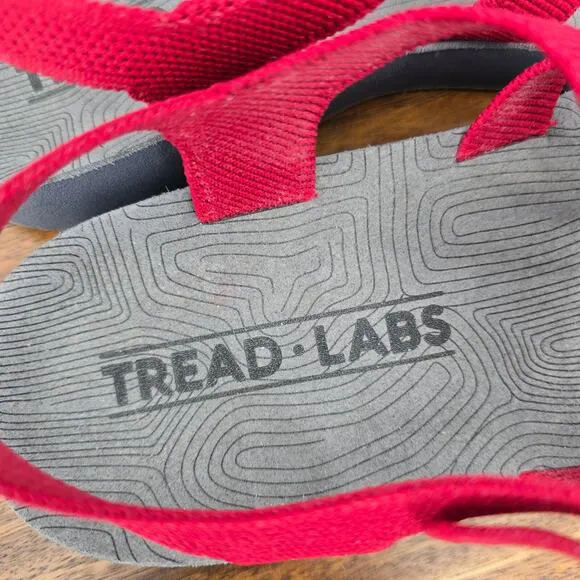 Tread Labs Albion Sandals Women's 10 Ruby Red Trail Sport Outdoor Comfort Thong