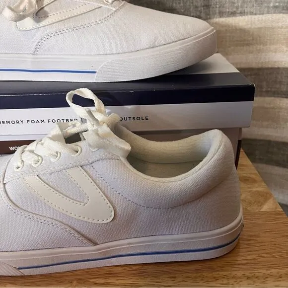 Tretorn Chelsea White Canvas Sneakers Size 9