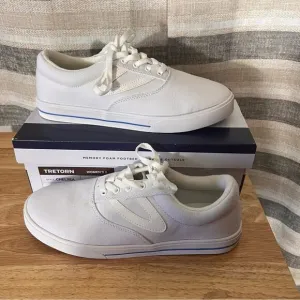 Tretorn Chelsea White Canvas Sneakers Size 9