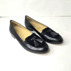 Trotters leather loafers. Black 7N