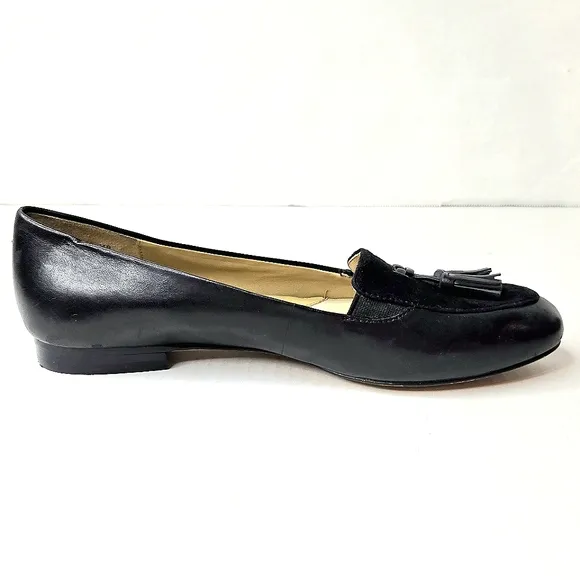 Trotters leather loafers. Black 7N