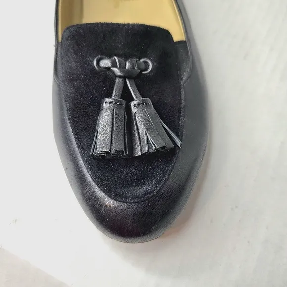 Trotters leather loafers. Black 7N