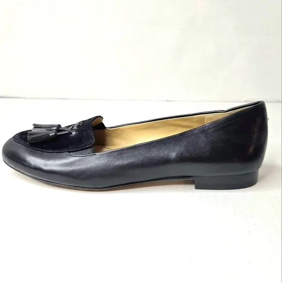 Trotters leather loafers. Black 7N