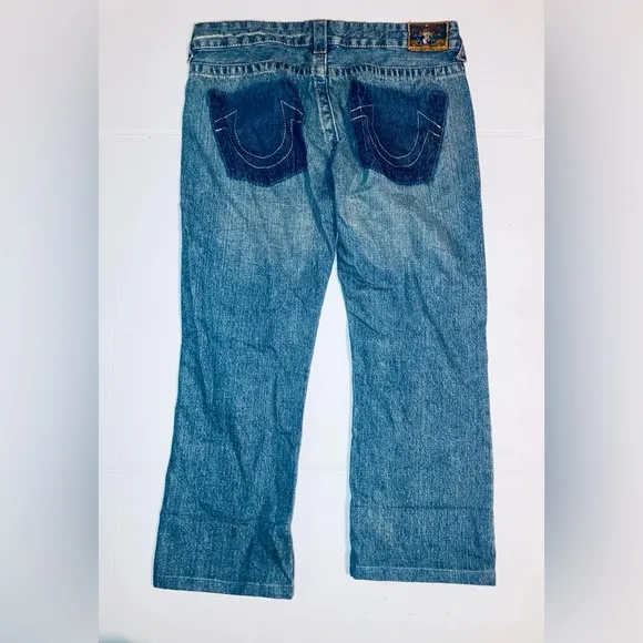 True Religion Crop Distressed Jeans