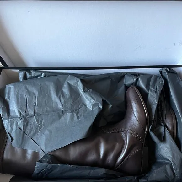 Tuckernuck Brown Middleton Leather Knee High Equestrian Boots Size 6.5 New