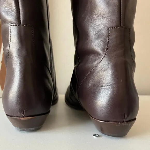 Tuckernuck Brown Middleton Leather Knee High Equestrian Boots Size 6.5 New