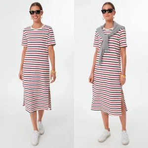 Tuckernuck Pomander Place Americana Stripe Short Sleeve Gio Maxi Dress