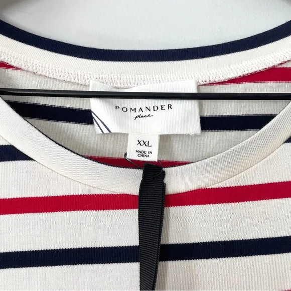 Tuckernuck Pomander Place Americana Stripe Short Sleeve Gio Maxi Dress
