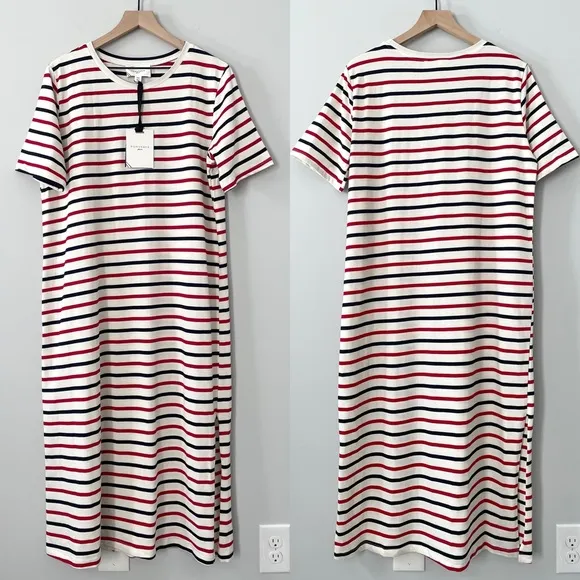 Tuckernuck Pomander Place Americana Stripe Short Sleeve Gio Maxi Dress