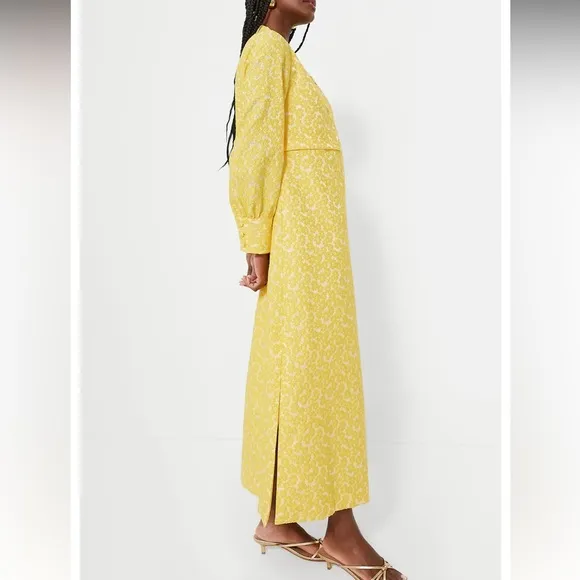 Tuckernuck Yellow Daisy Jacquard Aurelia Dress NEW