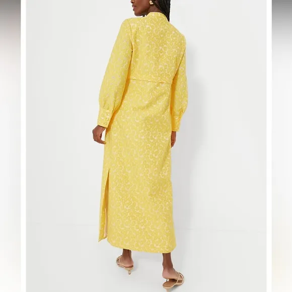 Tuckernuck Yellow Daisy Jacquard Aurelia Dress NEW