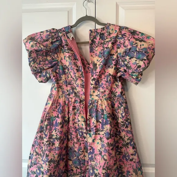 Tucknernuck Hyacinth House Pink Floral Sheila Mini Dress (Size M)