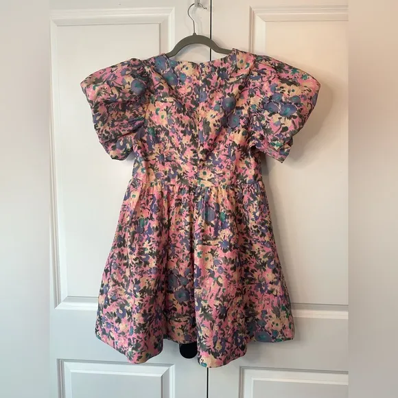 Tucknernuck Hyacinth House Pink Floral Sheila Mini Dress (Size M)