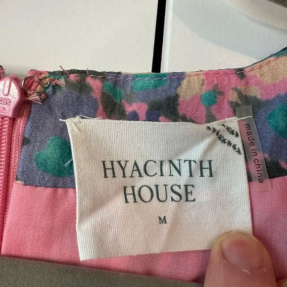 Tucknernuck Hyacinth House Pink Floral Sheila Mini Dress (Size M)