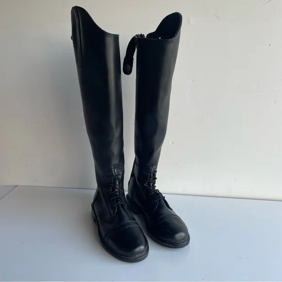 TuffRider Children's Starter Back Zip Field Boots Size SR 4 Horse Riding