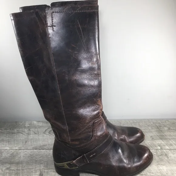 UGG 1001637 Channing II Women's Distressed Leather Riding Tall Boots Booties 7