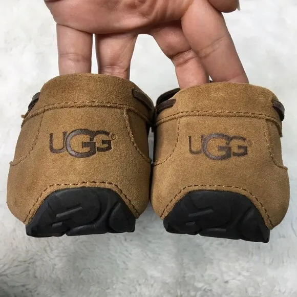 UGG 1005350 Men's Slip On Moccasin Loafers Chestnut Brown Suede Shoes Size 8