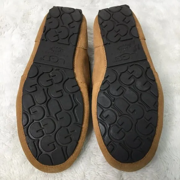 UGG 1005350 Men's Slip On Moccasin Loafers Chestnut Brown Suede Shoes Size 8