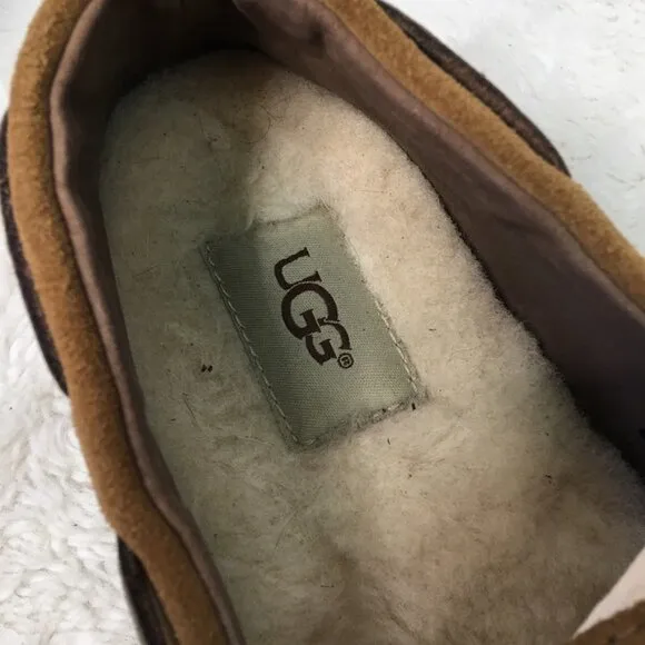 UGG 1005350 Men's Slip On Moccasin Loafers Chestnut Brown Suede Shoes Size 8