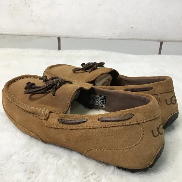 UGG 1005350 Men's Slip On Moccasin Loafers Chestnut Brown Suede Shoes Size 8