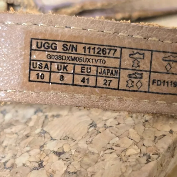 Ugg Aleigh Womans Sandals In Almond Sz10