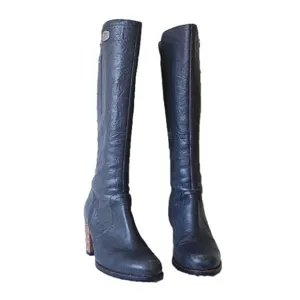 Ugg Ashur knee-high Chacoal Distressed leather boots size 7