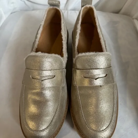 UGG Atwater Metallic Slip On Wool Loafers Footwear Woman Lady Size 8.5