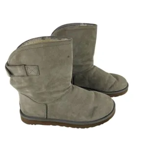 UGG Australia Women's Gray Remora Buckle Booties Size 10 Winter Casual