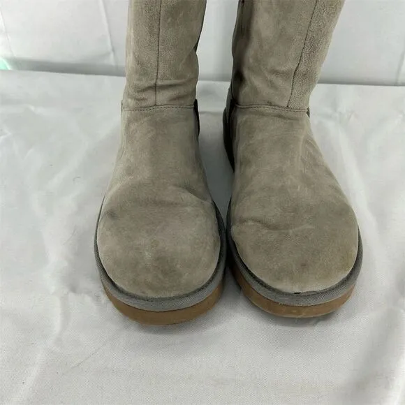 UGG Australia Women's Gray Remora Buckle Booties Size 10 Winter Casual