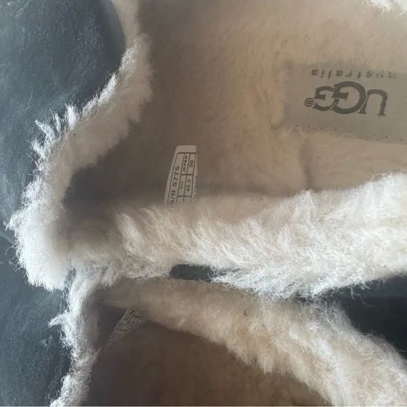 UGG Black and Cream Slip-On Loafers