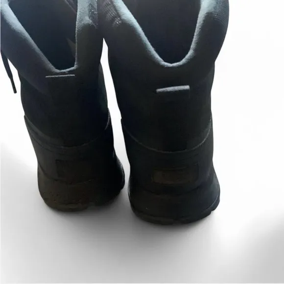 UGG Black Lace-Up Boots minimalist size 13 casual monochrome