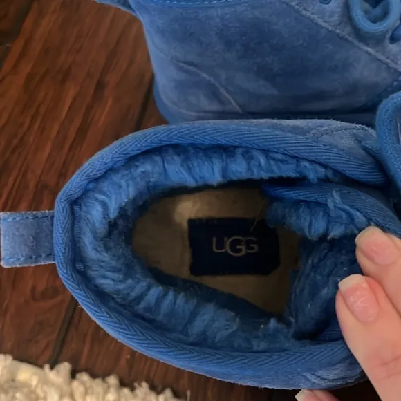 UGG Blue Suede Ankle Boots