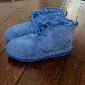 UGG Blue Suede Ankle Boots