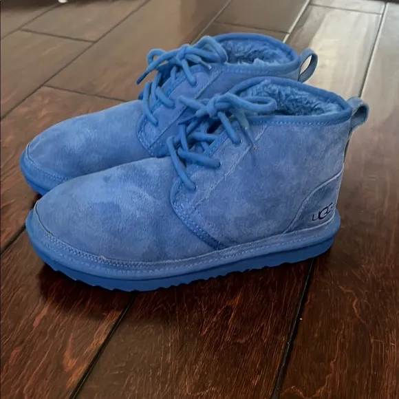 UGG Blue Suede Ankle Boots