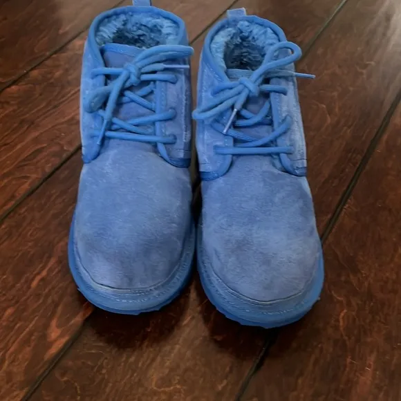 UGG Blue Suede Ankle Boots