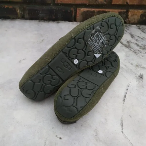 UGG Boylan Sheepskin Olive Green Men's Loafers Slippers Shoes