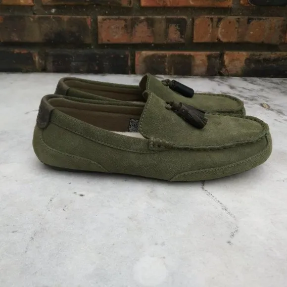UGG Boylan Sheepskin Olive Green Men's Loafers Slippers Shoes