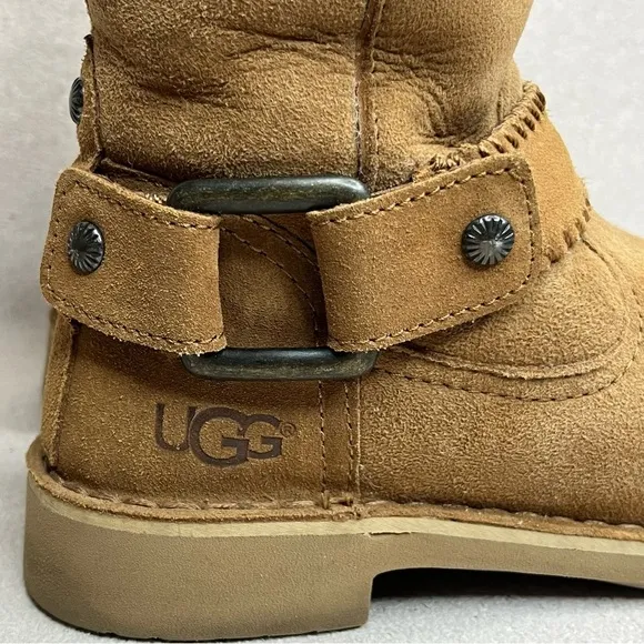 UGG Braiden Suede Tall Riding Boots-Brown/Tan-Women’s 5-Classic-Cozy-Winter-Boho