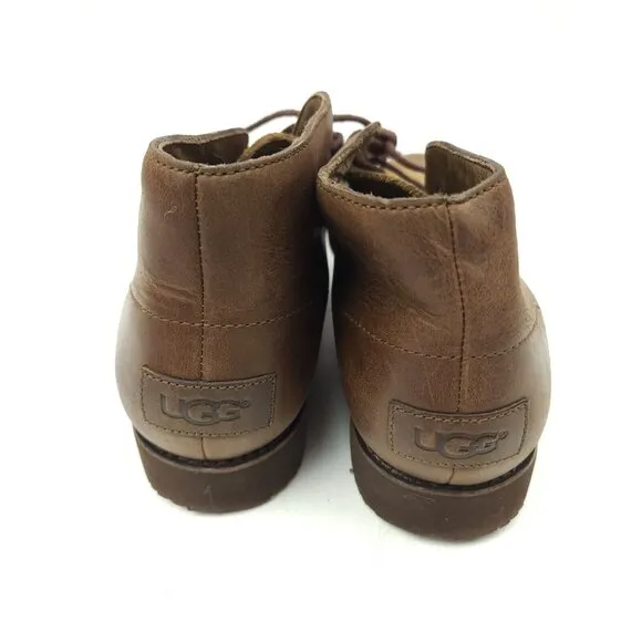 UGG Brown Leather Suede Desert Chukka Boots Mens size 10 Style 1013232