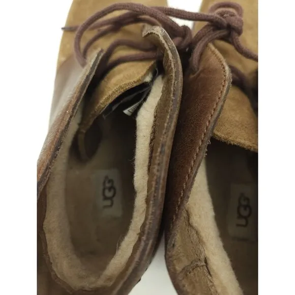 UGG Brown Leather Suede Desert Chukka Boots Mens size 10 Style 1013232