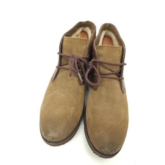 UGG Brown Leather Suede Desert Chukka Boots Mens size 10 Style 1013232