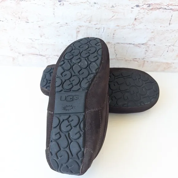 UGG Brown Suede Slip-On Loafers with Plush Lining